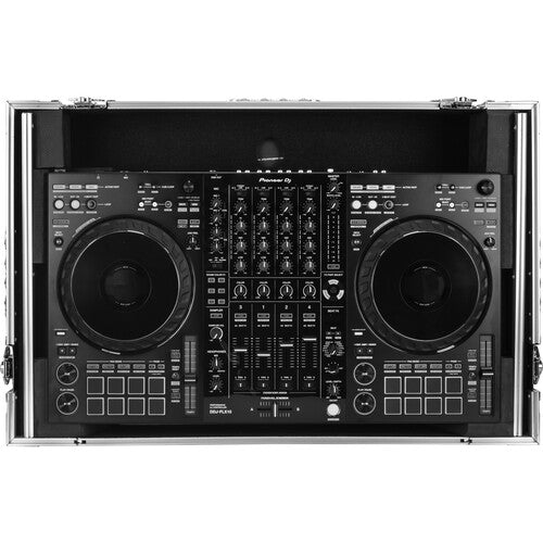 Pioneer DJ DDJ-FLX10 + Odyssey FZGSFLX10W1M 1U Flight Case with Glide Style Laptop Platform and Wheels for Pioneer DDJ-FLX10