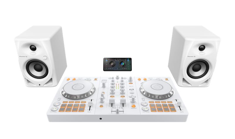 Pioneer DJ DDJ-FLX4 2-deck rekordbox and Serato DJ Controller - White, Limited Edition