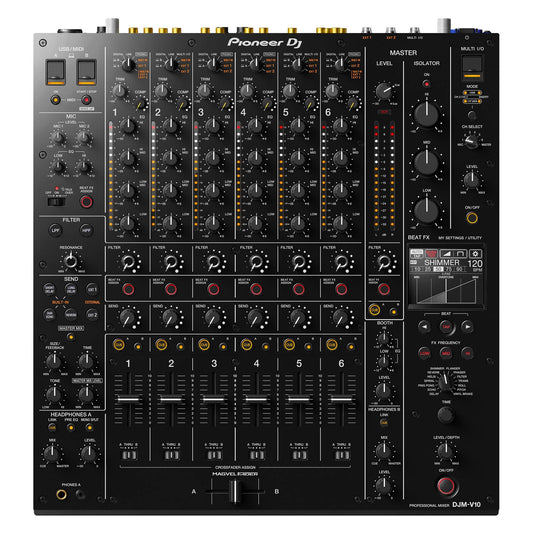 Pioneer DJ DJM-V10 6-Channel Professional DJ Mixer + ProX XS-DJMV10 Case