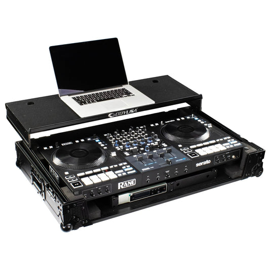 RANE FOUR I-Board Flight Case with Glide Style Laptop Platform and Wheels