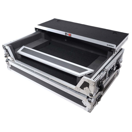 ProX XS-DDJFLX10WLT Flight Style Road Case for Pioneer DDJ-FLX10 DJ Controller with Laptop Shelf 1U Rack Space and Wheels (Open Box)
