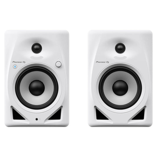 Pioneer DJ DM-50D-BT-W 5-inch Desktop Active Monitor Speaker Pair with Bluetooth - White