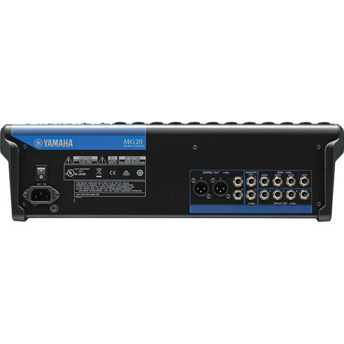 Yamaha MG20 20-Input 6-Bus Mixer,Black