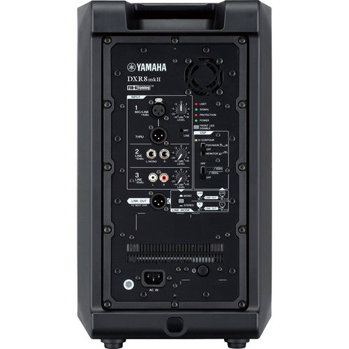 Yamaha DXR8mkII 8 1100W 2-Way Active Loudspeaker Bundle with Cables