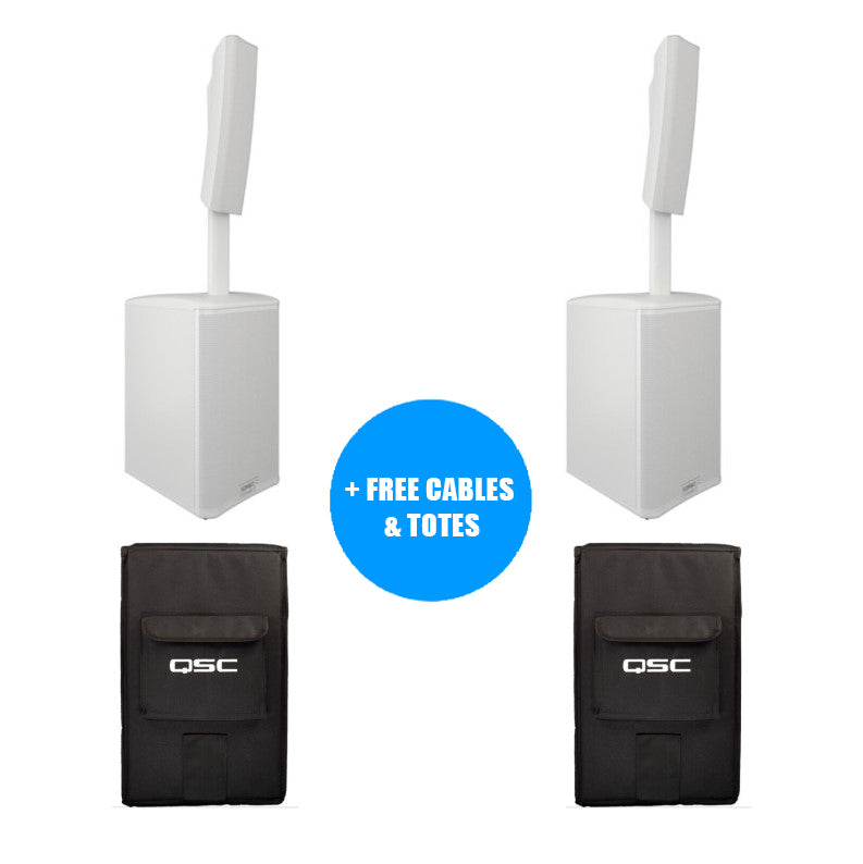 QSC KC12 White Pro Bundle
