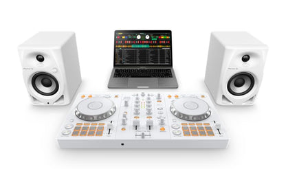 Pioneer DJ DDJ-FLX4 2-deck rekordbox and Serato DJ Controller - White, Limited Edition