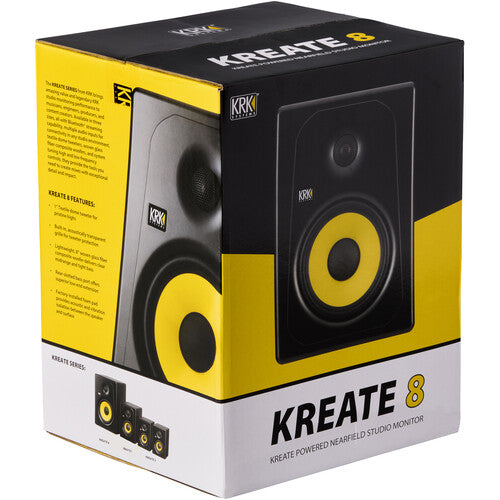 KRK Kreate 8 Active Studio Monitor with Bluetooth (Black, Single)