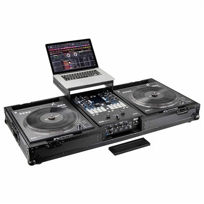 Odyssey DJ Battle Coffin for Rane Twelve and Seventy-Two with Glide Platform (Black Label, All Black)