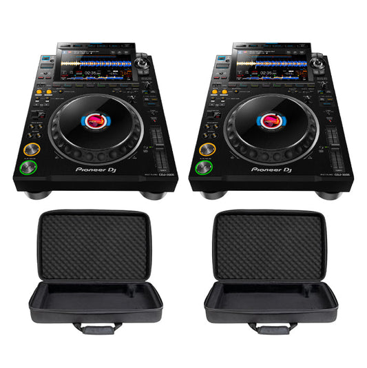 2 x Pioneer DJ CDJ-3000 Pro-DJ Multiplayer + 2 x Headliner Pro-Fit Case