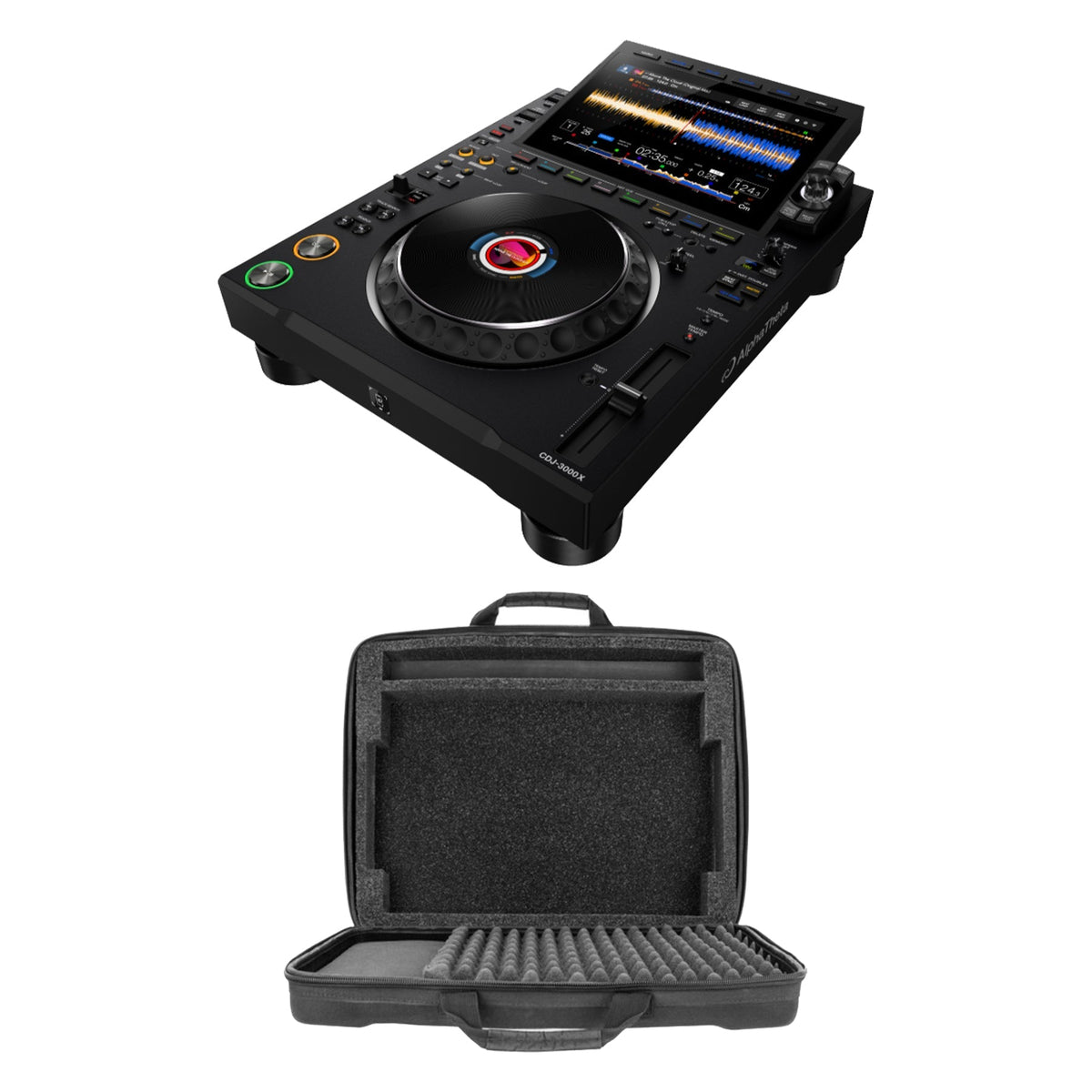 AlphaTheta CDJ-3000X A next-generation flagship DJ player + Odyssey Innovative Designs EVA Molded Bag