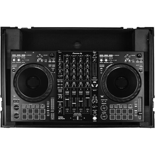 Pioneer DJ DDJ-FLX10-W + Odyssey 810GSFLX10M I-Board Flight Case with Glide Style Laptop Platform and Wheels