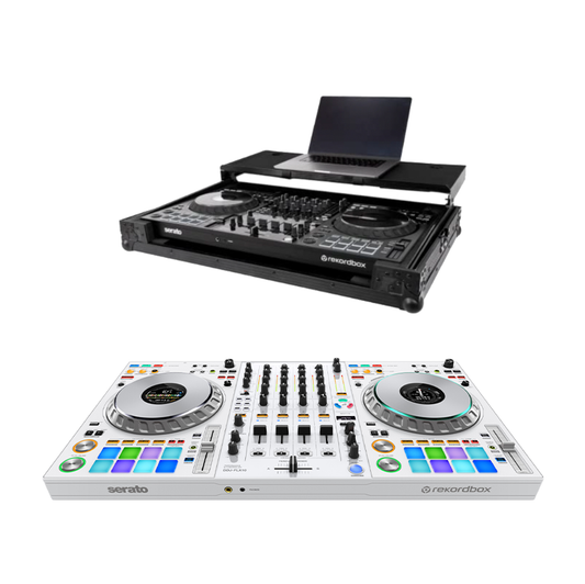 Pioneer DJ DDJ-FLX10-W 4-channel DJ controller + Headliner Flight Case with Laptop Platform