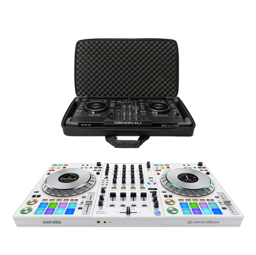 Pioneer DJ DDJ-FLX10-W 4-channel DJ controller + Magma CTRL Case XXL Plus II