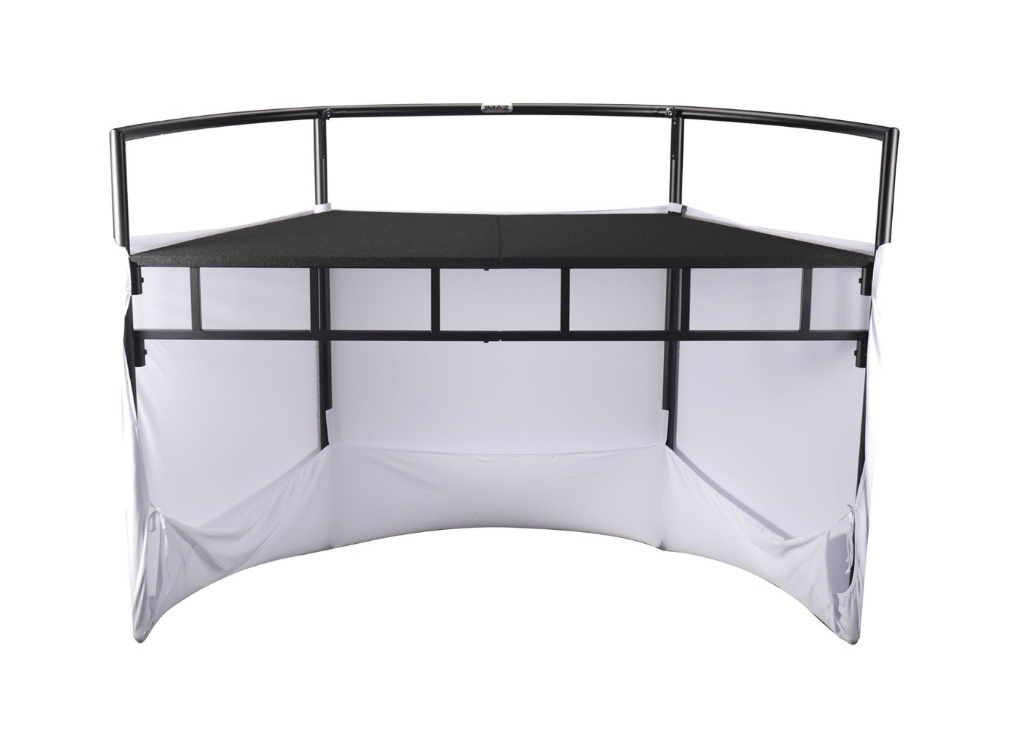 JMAZ Lighting JZ5010 Command Booth Event Facade with Black and White Scrims