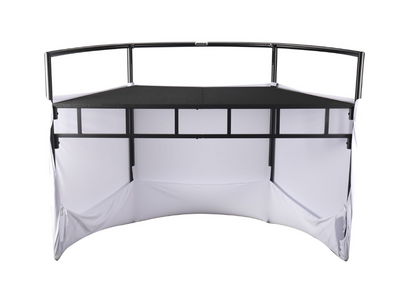 JMAZ Lighting JZ5010 Command Booth Event Facade with Black and White Scrims