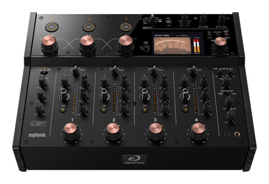 AlphaTheta EUPHONIA Professional 4-Channel Rotary Mixer with CDJ-3000 Professional DJ Media Player Pair