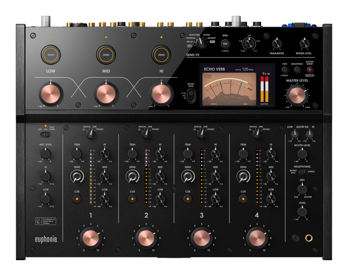 AlphaTheta Euphonia Professional Rotary Mixer + Decksaver Cover (Soft-Fit)