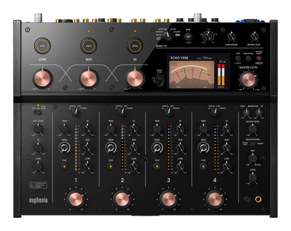 AlphaTheta Euphonia Professional Rotary Mixer + Decksaver Cover (Soft-Fit)