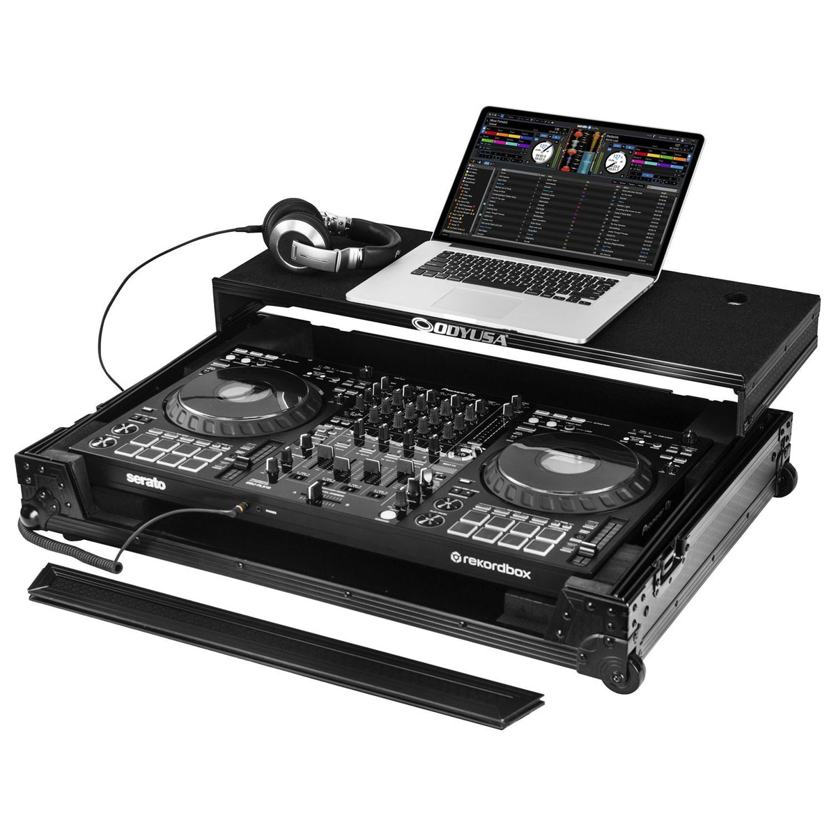 Odyssey 810GSFLX10M I-Board Flight Case with Glide Style Laptop Platform and Wheels for Pioneer DDJ-FLX10