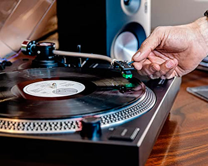 Crosley C100BT-BK Belt-Drive Bluetooth Turntable Record Player with Adjustable Counterweight, Black