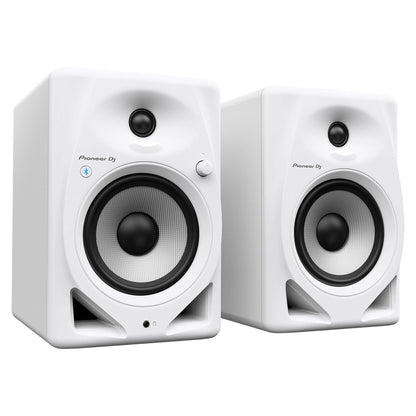 Pioneer DJ DM-50D-BT-W 5-inch Desktop Active Monitor Speaker Pair with Bluetooth - White