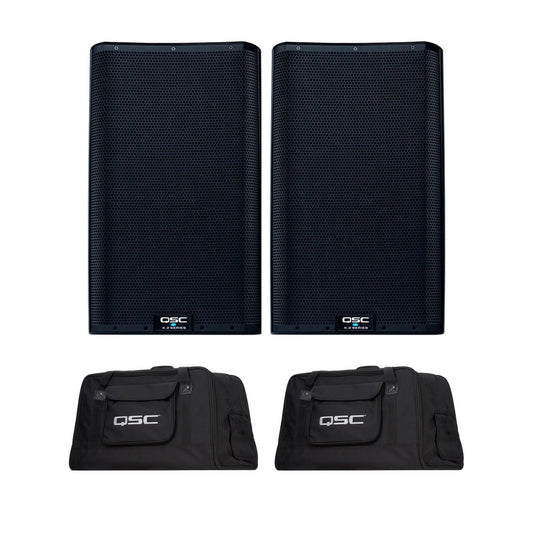 QSC K12.2 Two-Way 12" 2000W Powered Portable PA Speaker with Integrated Speaker Processor (Pair)