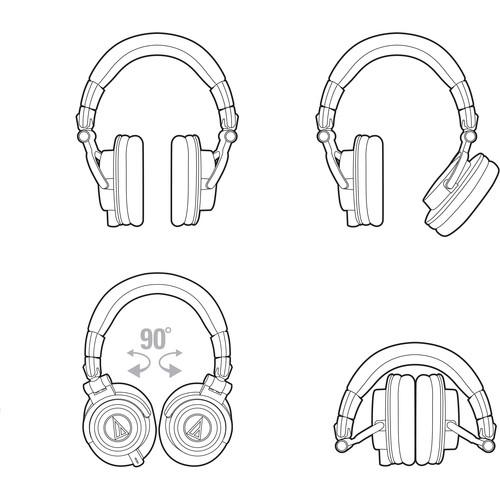 Audio-Technica ATH-M50x Closed-Back Monitor Headphones (Black) (Open Box)