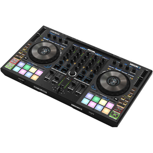 Reloop Mixon 8 Pro 4-Channel Professional Hybrid DJ Controller, Black (Open Box)