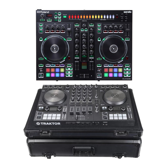 Roland DJ-505 + Odyssey KDJC3BL Black Krom Medium DJ Controller Case