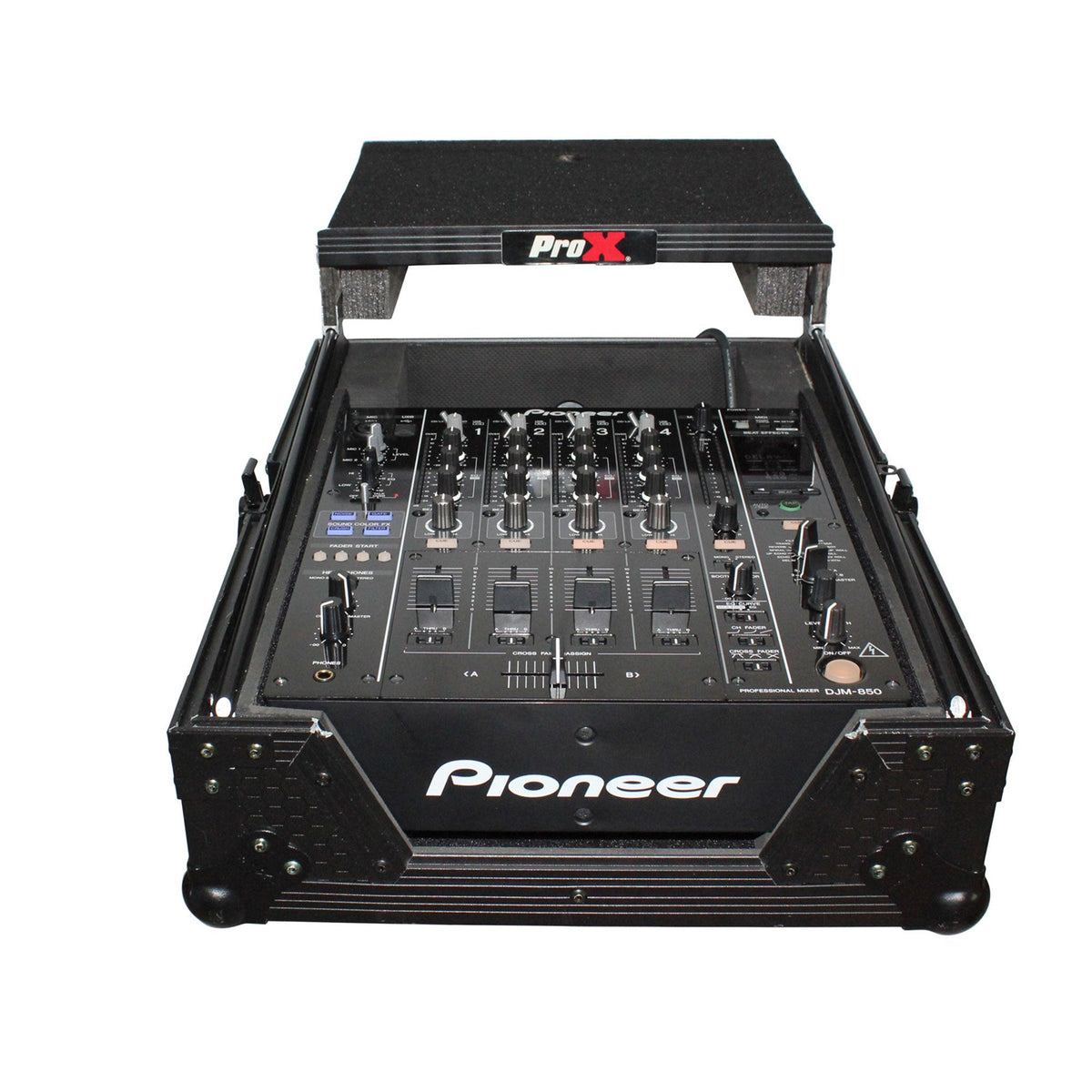 Pro X - Mixer ATA Flight Case for Large Format 12" Universal DJ Mixer W/ Laptop Shelf (Open Box)