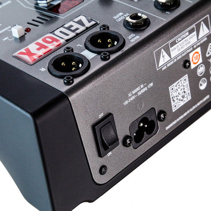 Allen & Heath ZED-6FX Compact 6 input analog mixer with FX (Open Box)