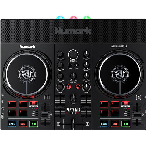 Numark Party Mix Live DJ Controller with Built-In Light Show and Speakers (Open Box)