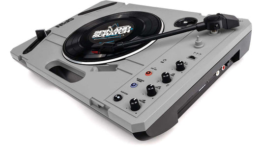 Reloop Spin Portable Turntable with Scratch Vinyl