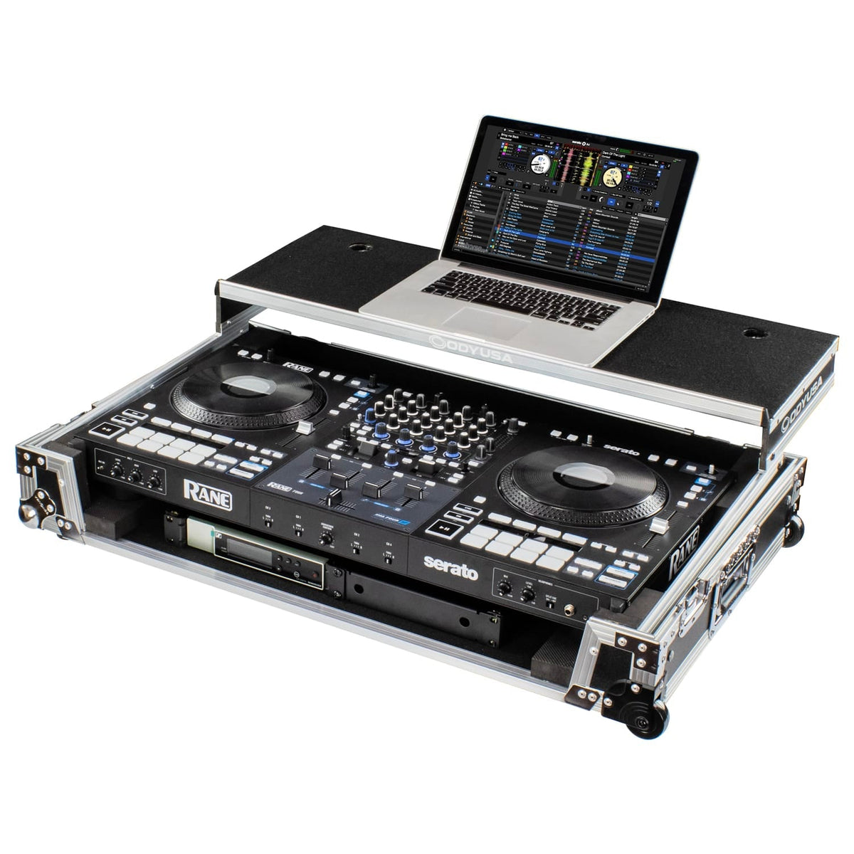 RANE FOUR 1U Flight Case with Glide Style Laptop Platform and Wheels (Open Box)