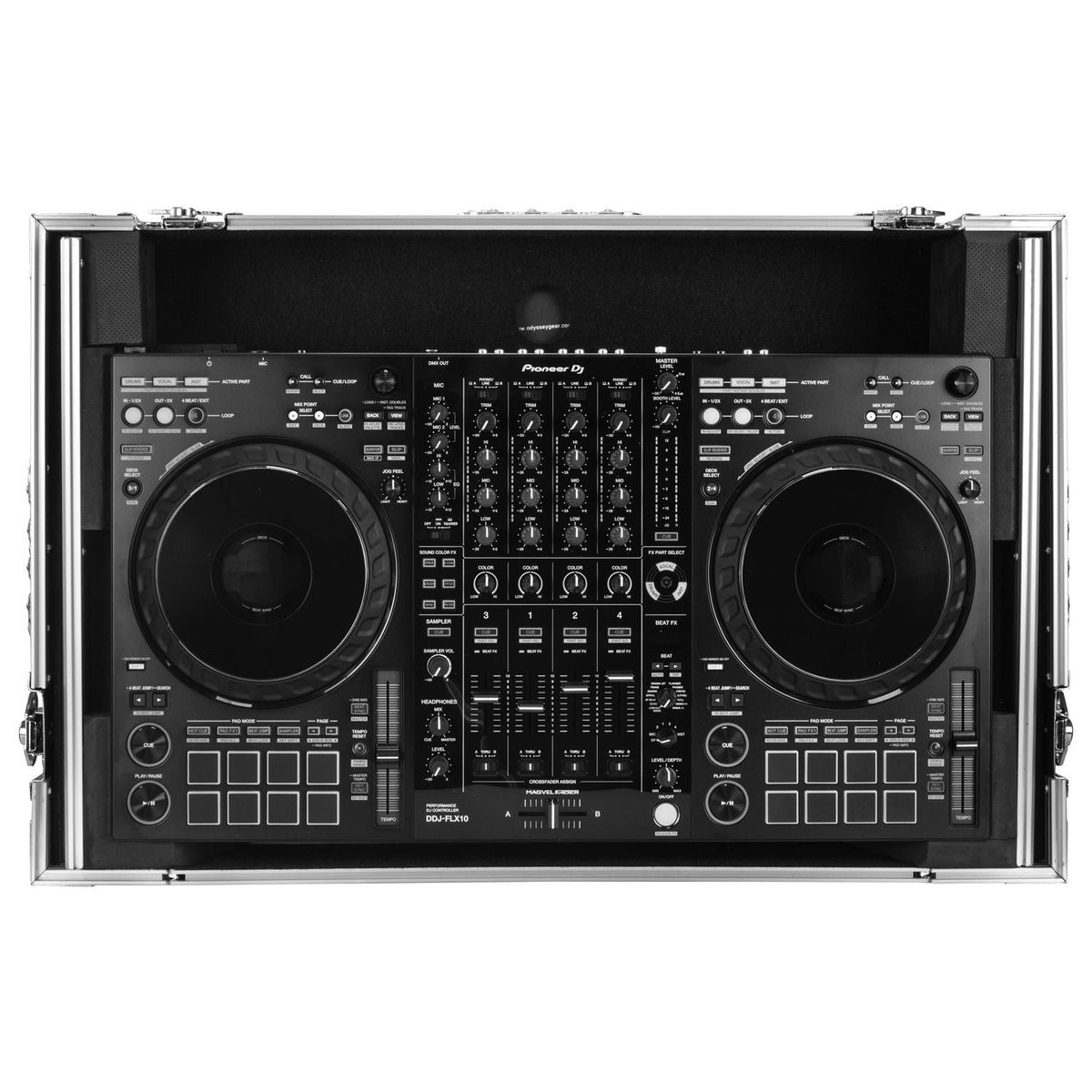 Odyssey FZGSFLX10W1M 1U Flight Case with Glide Style Laptop Platform and Wheels for Pioneer DDJ-FLX10 (Open Box)